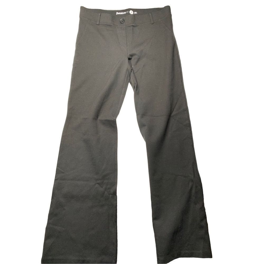 Betabrand Women's Black High Rise Straight Leg Yoga Dress Pants Size medium